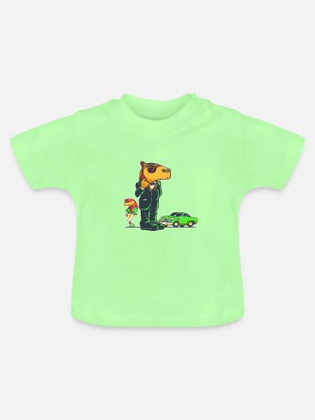 Kapybara-Geheimagent - Baby Bio-T-Shirt mit Rundhals - Mintgrün