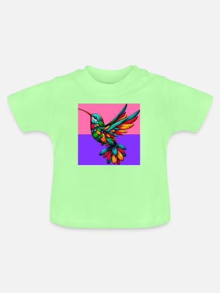 Kolibri - Baby Bio-T-Shirt mit Rundhals - Mintgrün