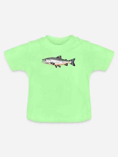 Lachse Lachs - Baby Bio-T-Shirt mit Rundhals - Mintgrün