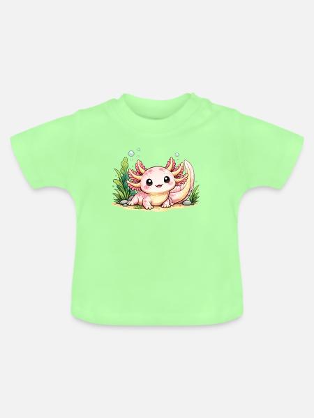 Kleines Wesen - Baby Bio-T-Shirt mit Rundhals - Mintgrün