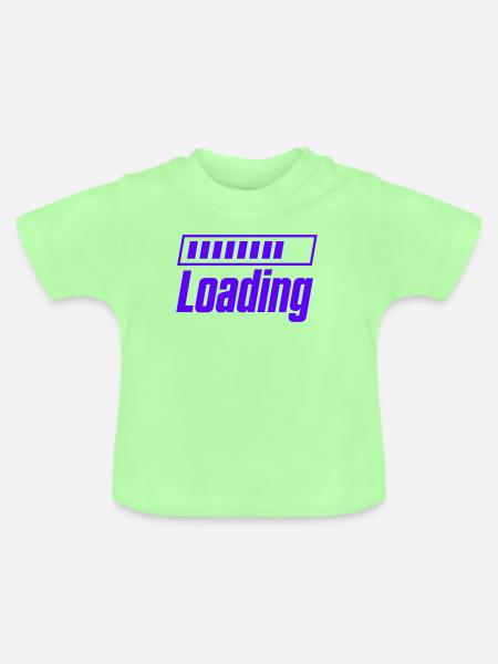 Loading Ladebalken Motiv - Baby Bio-T-Shirt mit Rundhals - Mintgrün