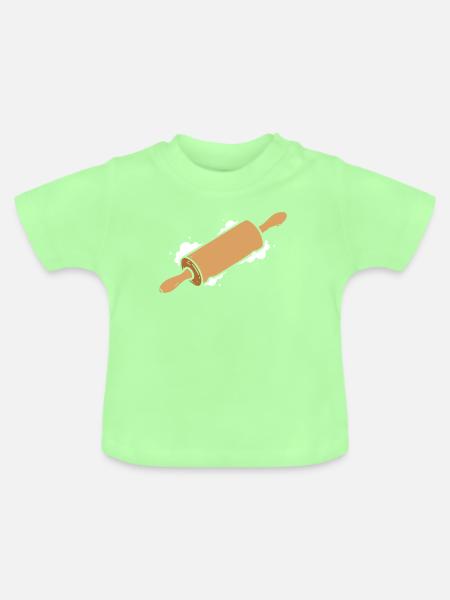 Nudelholz Einfach Symbol - Baby Bio-T-Shirt mit Rundhals - Mintgrün