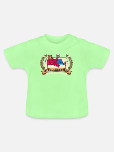 Offizieller Couch Schiedsrichter Bär - Baby Bio-T-Shirt mit Rundhals - Mintgrün