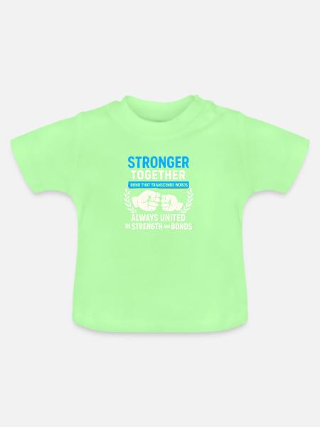 Gemeinsam stärker – Bündnis der Stärke - Baby Bio-T-Shirt mit Rundhals - Mintgrün