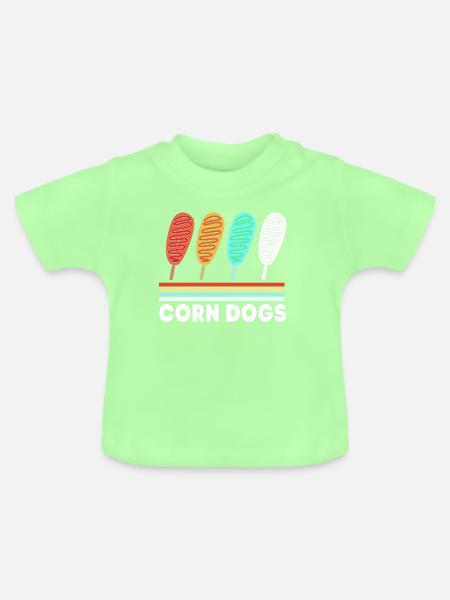 Corn Dog - Baby Bio-T-Shirt mit Rundhals - Mintgrün