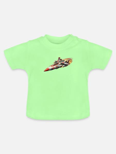 Starfighter / Raumschiff Logo - Baby Bio-T-Shirt mit Rundhals - Mintgrün