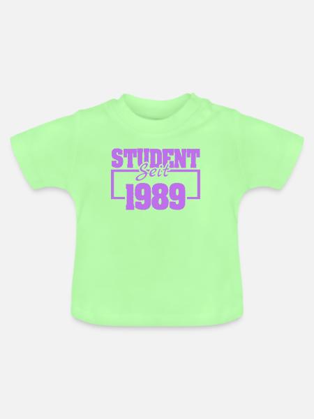 Student 1989 - Baby Bio-T-Shirt mit Rundhals - Mintgrün