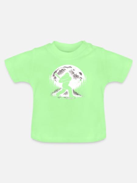 Bigfoot Baseball Spieler - Baby Bio-T-Shirt mit Rundhals - Mintgrün