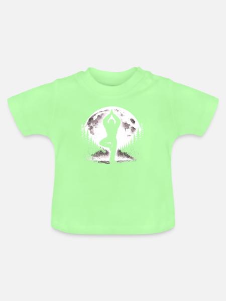 Bigfoot Yoga Pose - Baby Bio-T-Shirt mit Rundhals - Mintgrün