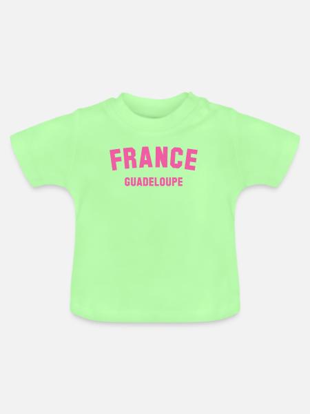 Guadeloupe France - Baby Bio-T-Shirt mit Rundhals - Mintgrün