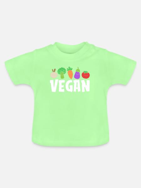Diätassistent Diät Vegan - Baby Bio-T-Shirt mit Rundhals - Mintgrün