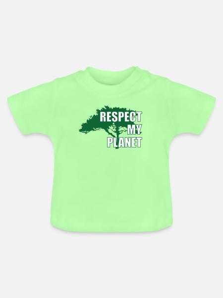 Green Warrior Wildniswald - Baby Bio-T-Shirt mit Rundhals - Mintgrün