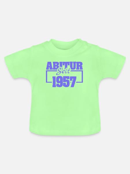 1957 - Baby Bio-T-Shirt mit Rundhals - Mintgrün