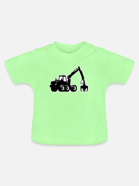 Harvester Silhouette - Baby Bio-T-Shirt mit Rundhals - Mintgrün