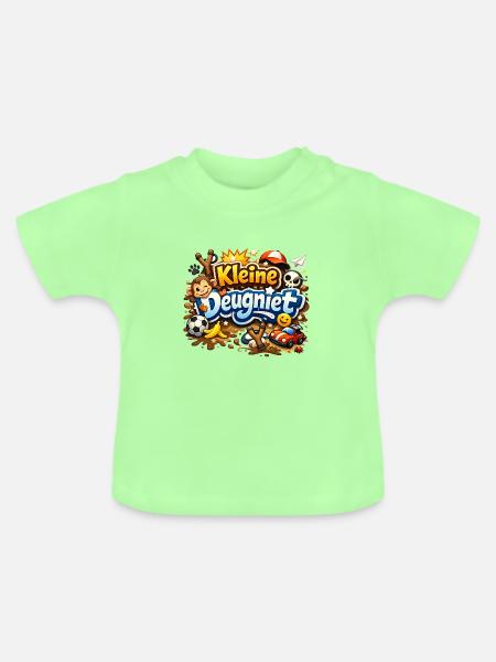 Kleine Schurke Spielwelt - Baby Bio-T-Shirt mit Rundhals - Mintgrün