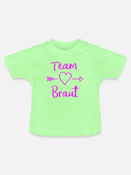 team_braut- - Baby Bio-T-Shirt mit Rundhals - Mintgrün