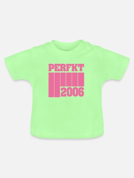 Einzigartig 2006 - Baby Bio-T-Shirt mit Rundhals - Mintgrün