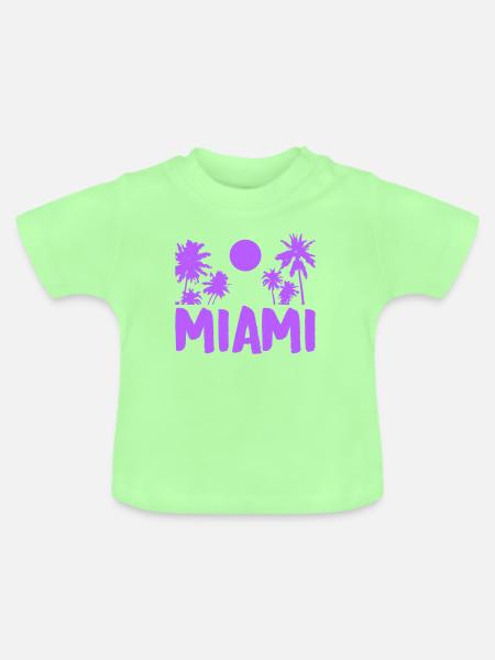 miami - Baby Bio-T-Shirt mit Rundhals - Mintgrün
