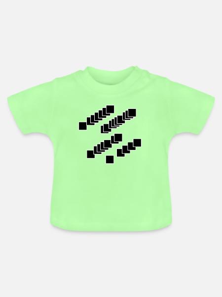 Verschachtelte Quadrate Kaskade - Baby Bio-T-Shirt mit Rundhals - Mintgrün