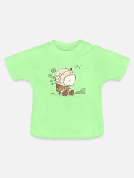 Astro-sad - Baby Bio-T-Shirt mit Rundhals - Mintgrün