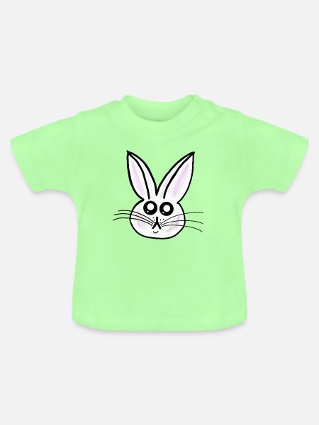 Hase Ostern Hase Hasen - Baby Bio-T-Shirt mit Rundhals - Mintgrün