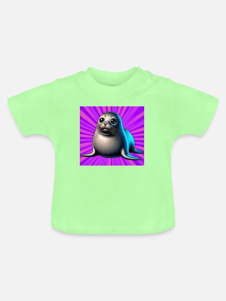 Siegel - Baby Bio-T-Shirt mit Rundhals - Mintgrün