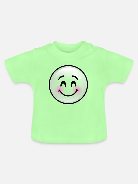 Niedliche graue Blase - Baby Bio-T-Shirt mit Rundhals - Mintgrün
