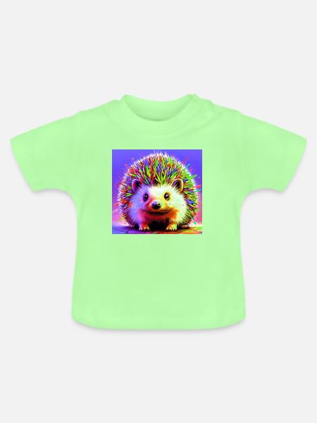 Igel - Baby Bio-T-Shirt mit Rundhals - Mintgrün
