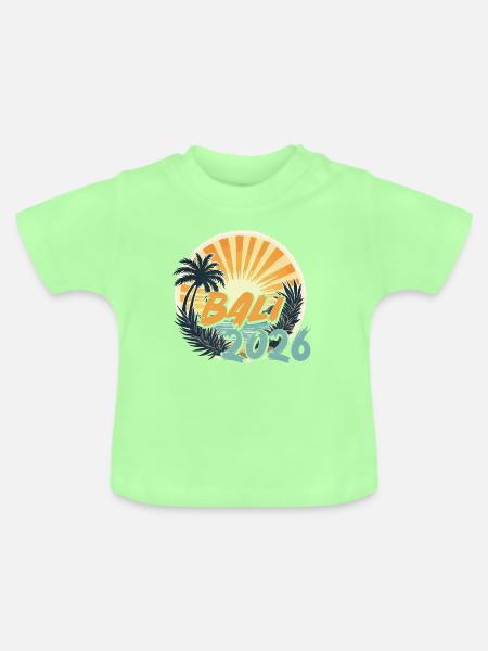 Bali 2026 - Baby Bio-T-Shirt mit Rundhals - Mintgrün