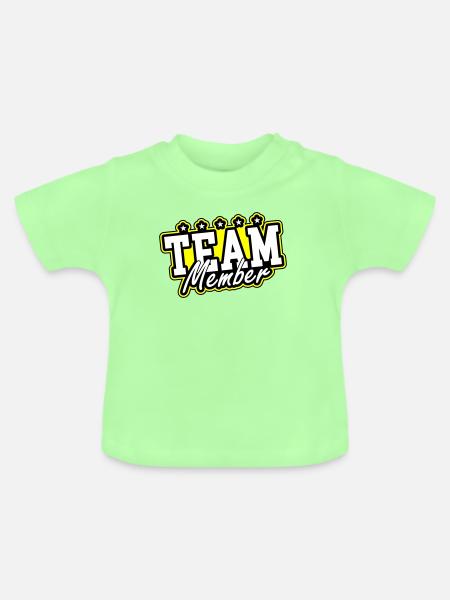 Team Mitglied - Baby Bio-T-Shirt mit Rundhals - Mintgrün