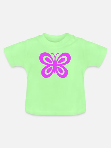 Schmetterling - Baby Bio-T-Shirt mit Rundhals - Mintgrün