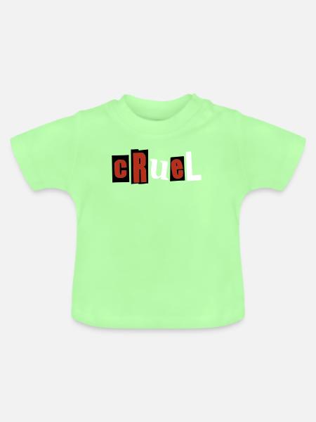 grausam - Baby Bio-T-Shirt mit Rundhals - Mintgrün