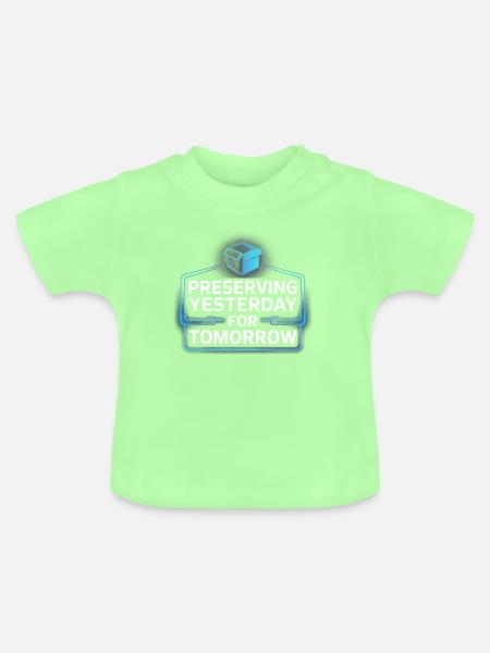 Neon-Nostalgie: Gestern bewahren - Baby Bio-T-Shirt mit Rundhals - Mintgrün
