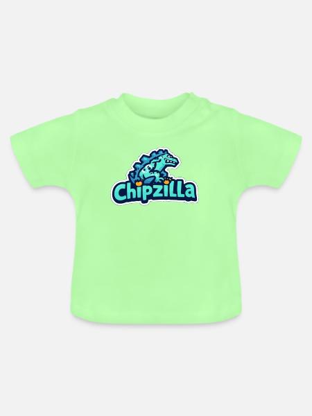 Chipzilla Dino Tee - Baby Bio-T-Shirt mit Rundhals - Mintgrün