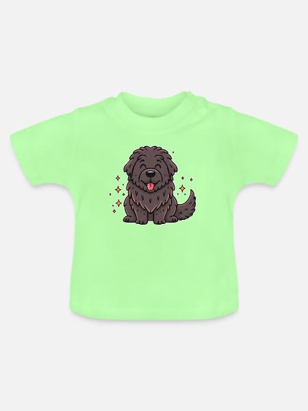 Neufundländer (Comic) - Baby Bio-T-Shirt mit Rundhals - Mintgrün