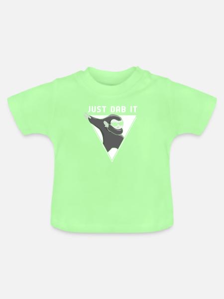 Just Dab It – Cooles Faultier - Baby Bio-T-Shirt mit Rundhals - Mintgrün
