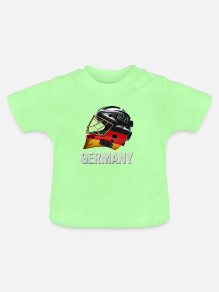 Deutschland Flaggenhelm Grafik - Baby Bio-T-Shirt mit Rundhals - Mintgrün
