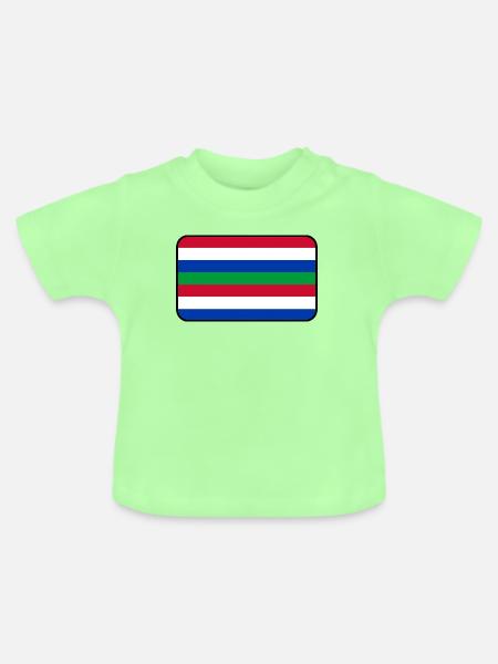 Schier-Flaggenlogo – Inselkleidung - Baby Bio-T-Shirt mit Rundhals - Mintgrün