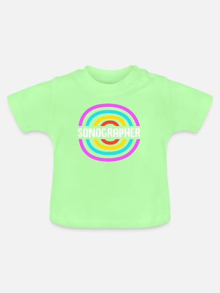 Kardiographie Kardiogramm - Baby Bio-T-Shirt mit Rundhals - Mintgrün