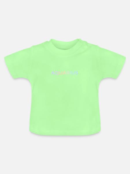 Pastell-Wassermann-Gradiententypografie - Baby Bio-T-Shirt mit Rundhals - Mintgrün