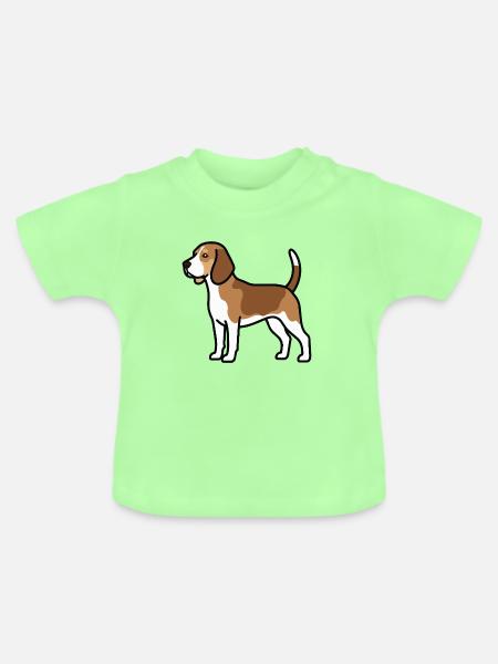 Beagle Dog - Baby Bio-T-Shirt mit Rundhals - Mintgrün
