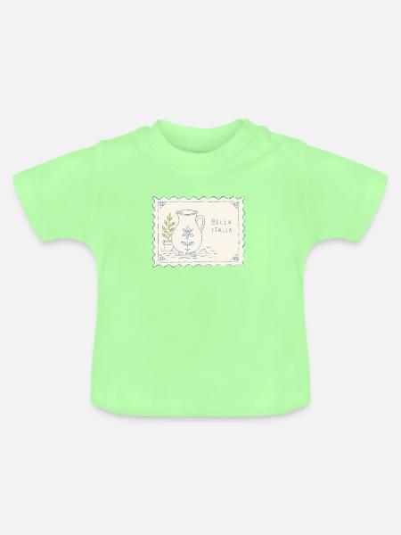 Bella Italia Keramikkrug - Baby Bio-T-Shirt mit Rundhals - Mintgrün