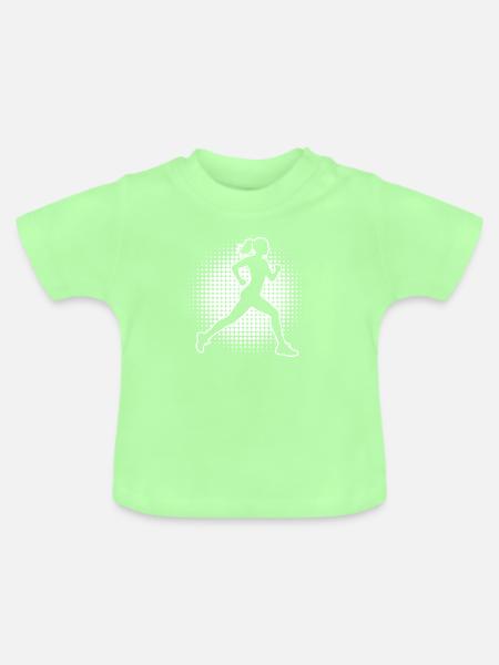 Geschenkidee für eine Running mit Running - Baby Bio-T-Shirt mit Rundhals - Mintgrün