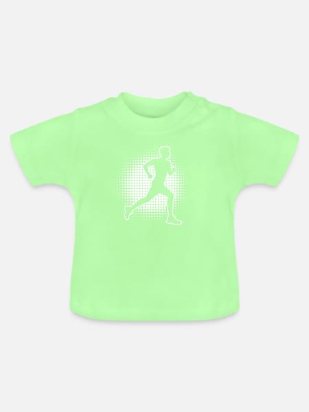Geschenkidee für einen Running mit Running - Baby Bio-T-Shirt mit Rundhals - Mintgrün
