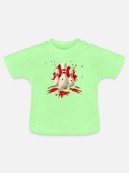 Bowling - Baby Bio-T-Shirt mit Rundhals - Mintgrün
