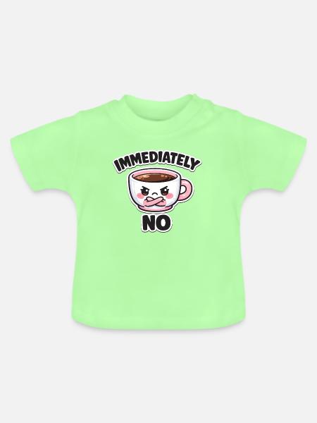 Schnippischer Kaffeebecher NeinSager - Baby Bio-T-Shirt mit Rundhals - Mintgrün