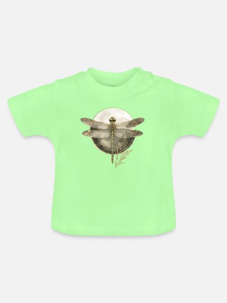 Libelle Dragonfly Nature - Baby Bio-T-Shirt mit Rundhals - Mintgrün