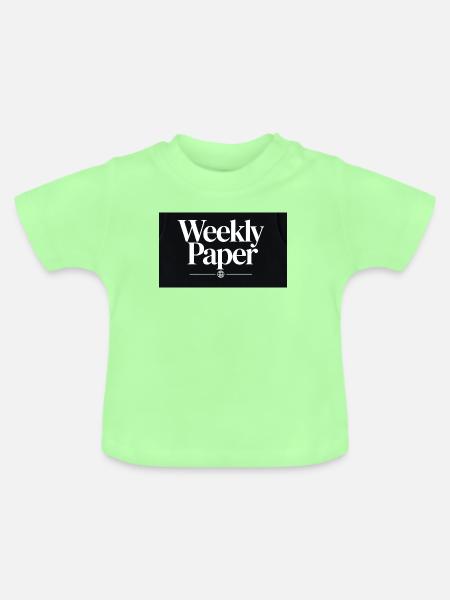 Wochenzeitung World Globe - Baby Bio-T-Shirt mit Rundhals - Mintgrün