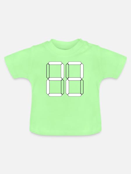 NUMMER 22 Zweiundzwanzig Geschenk Digital - Baby Bio-T-Shirt mit Rundhals - Mintgrün