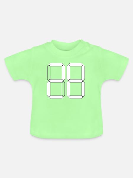 NUMMER 28 Achtundzwanzig Geschenk Digital - Baby Bio-T-Shirt mit Rundhals - Mintgrün